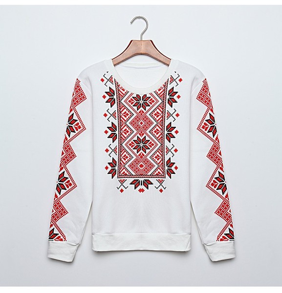 Bluză casual de damă în alb și negru