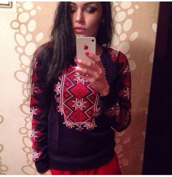 Bluză casual de damă în alb și negru