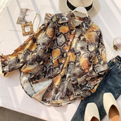 Cămașă modernă de damă cu mâneci lungi și nasturi în două culori