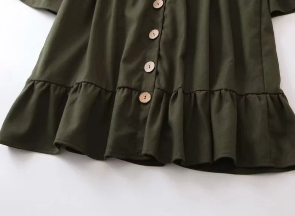 Rochie actuală de damă cu mâneci lotus în negru