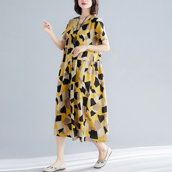 Rochie casual dama - model croiat cu maneca scurta