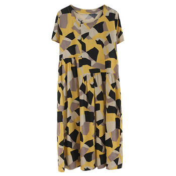 Rochie casual dama - model croiat cu maneca scurta