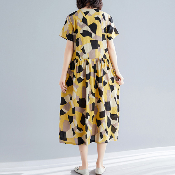 Rochie casual dama - model croiat cu maneca scurta