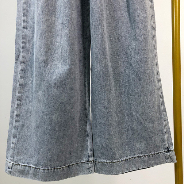 Blugi de dama de culoare albastra - model lat