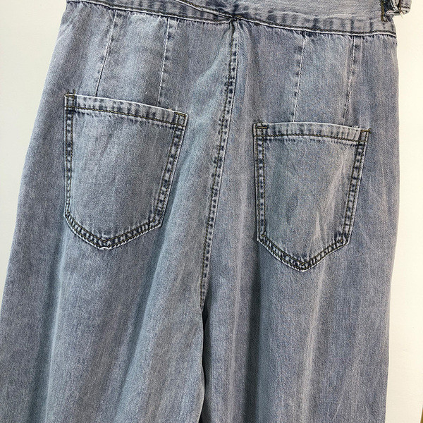 Blugi de dama de culoare albastra - model lat