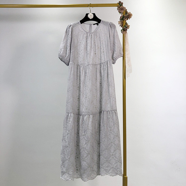 Rochie lunga dama cu decolteu oval - model larg