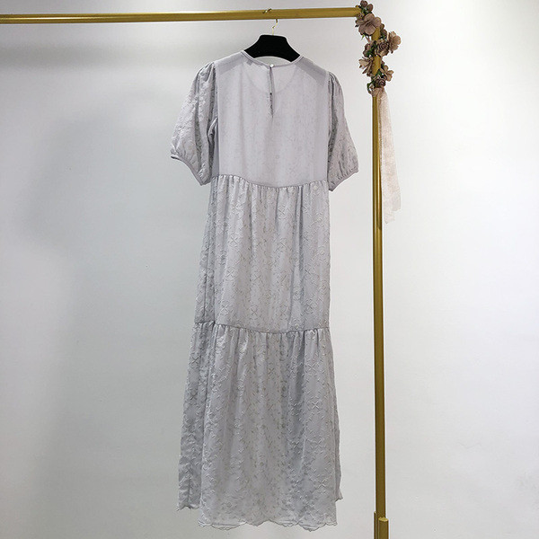 Rochie lunga dama cu decolteu oval - model larg