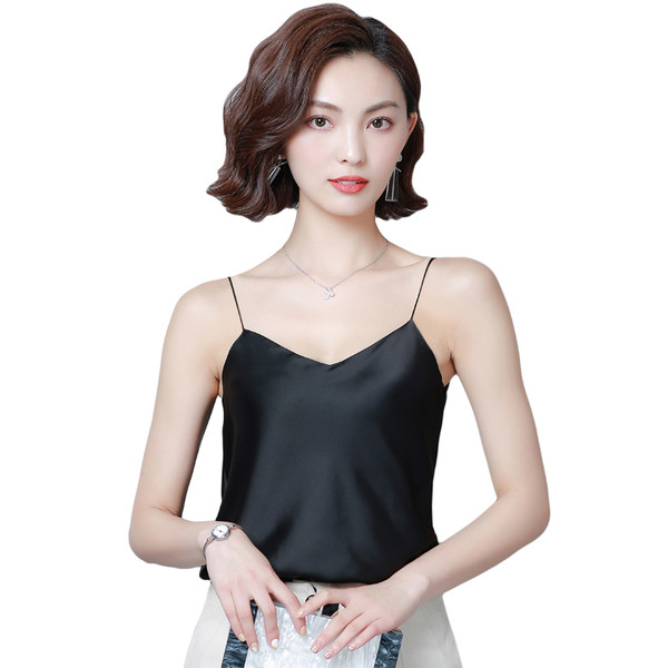 Actual maiou de damă cu bretele subțiri în patru culori