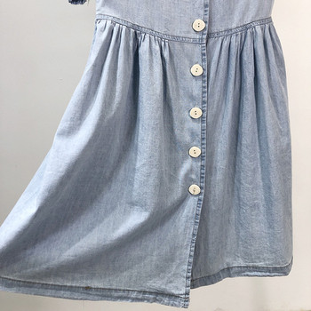 Rochie de dama scurta din denim cu nasturi
