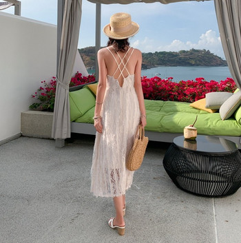 Rochie de dama eleganta in alb - model croiat