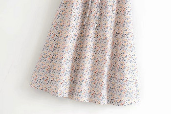 Rochie casual de dama cu cravate si motive florale