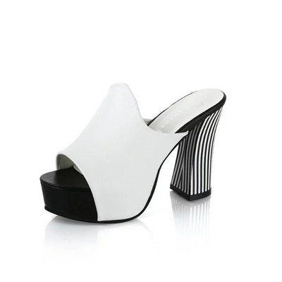 Pantofi moderni de dama cu toc in trei culori