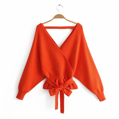 Modern női pulóver V-nyakú - két színben