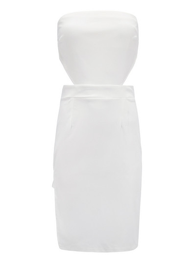 Rochie de dama model NOU cu umerii goi in alb si negru