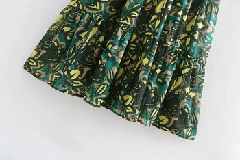 Rochie de dama colorata cu maneci lungi si nasturi