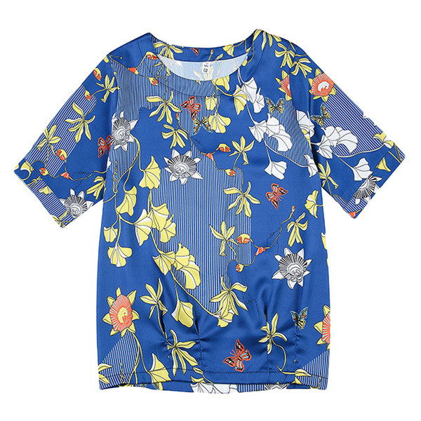 Bluză de damă modernă în patru culori cu motive florale