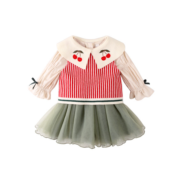 Rochie modernă pentru copii cu mâneci lungi pentru fete