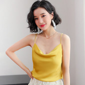 Actual maiou de damă în patru culori cu bretele subțiri