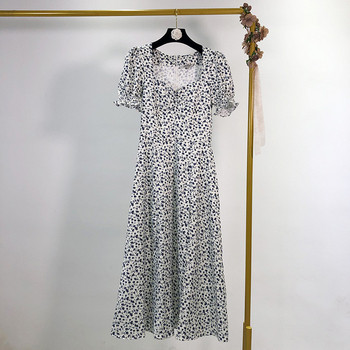 Rochie lunga de dama cu decolteu patrat