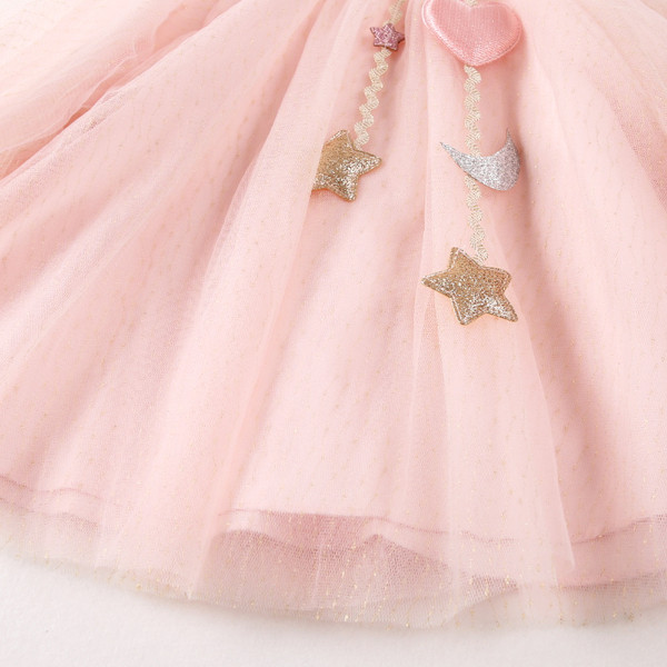 Rochie moderna pentru copii decupata in culoarea roz