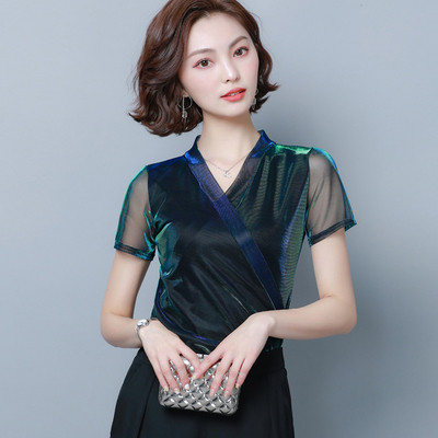 Bluza de dama model nou in doua culori cu decolteu in V