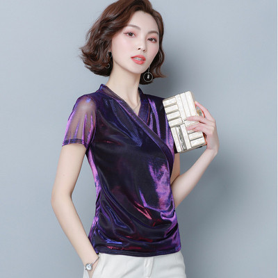 Bluza de dama model nou in doua culori cu decolteu in V