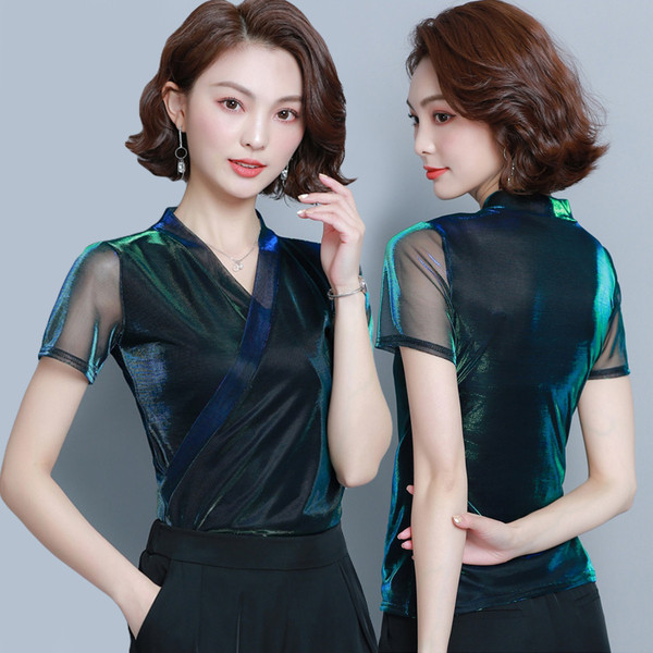 Bluza de dama model nou in doua culori cu decolteu in V