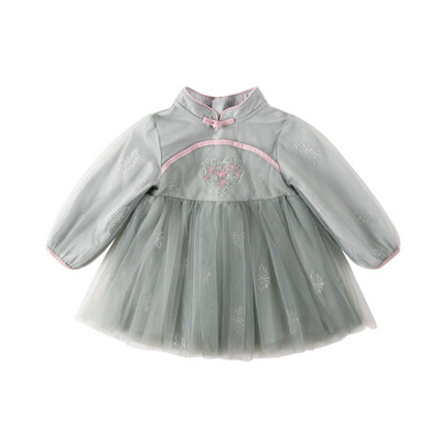 Új modell szürke gyerekruha lányoknak