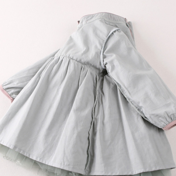 Új modell szürke gyerekruha lányoknak