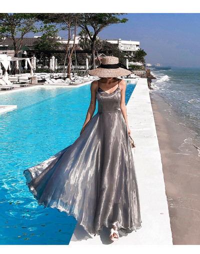 Rochie elegantă de damă, cu bretele subțiri