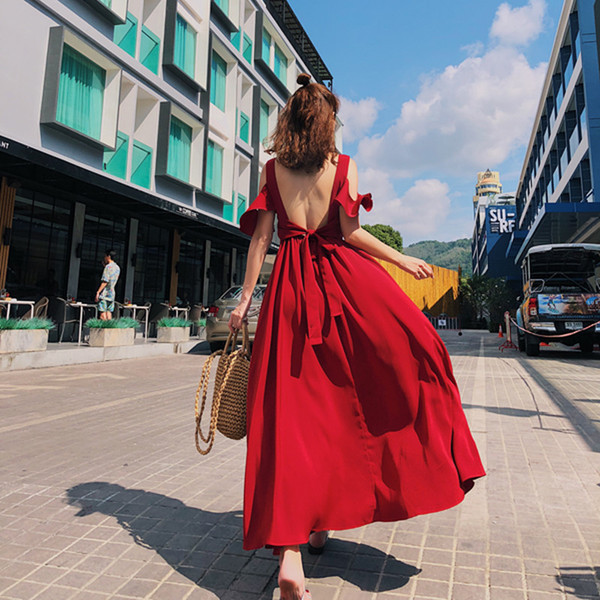 Rochie de dama moderna de culoare rosie - model croiat