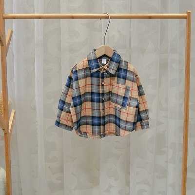 Modern gyerek kockás ing - két színben