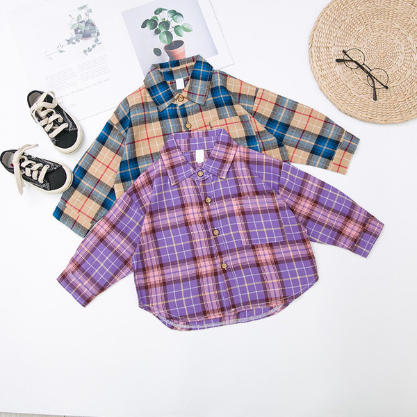 Modern gyerek kockás ing - két színben