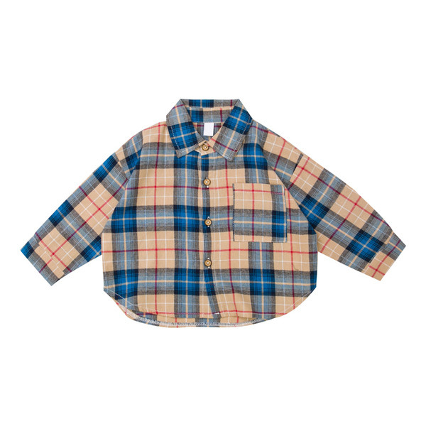 Modern gyerek kockás ing - két színben