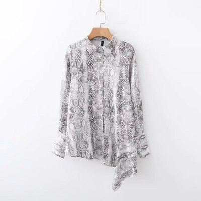 Cămașă de damă cu mânecă lungă cu model animal