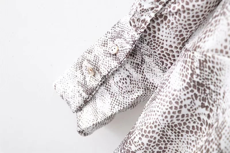 Cămașă de damă cu mânecă lungă cu model animal