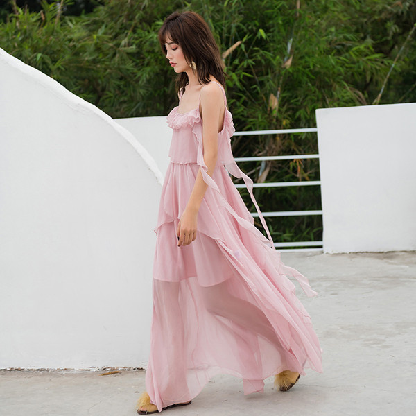 Rochie moderna de dama in roz