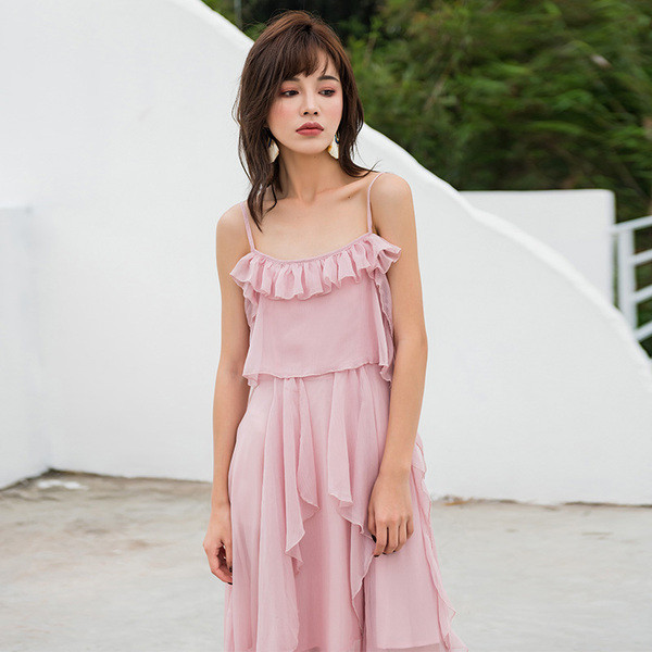 Rochie moderna de dama in roz