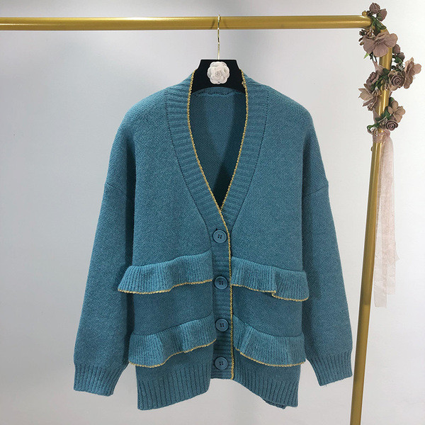 Cardigan dama cu nasturi in patru culori