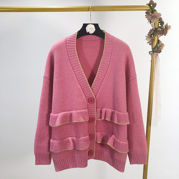 Cardigan dama cu nasturi in patru culori