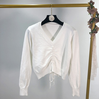 Pulover de dama cu decolteu in V si maneci lungi in trei culori