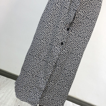 Rochie lunga de dama cu nasturi si cravate