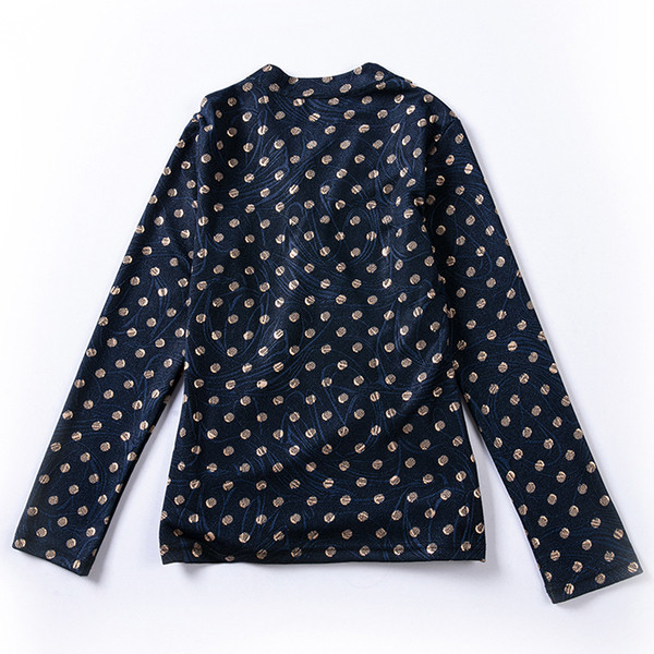 Bluză de damă actuală cu mâneci lungi și decolteu în V