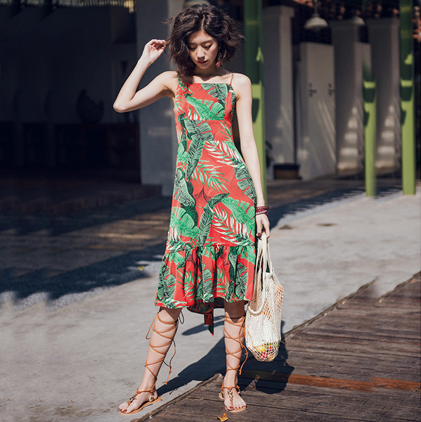 Rochie moderna de dama lunga cu model floral