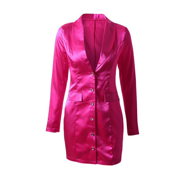 Rochie elegantă de damă, cu decolteu adânc și mâneci lungi în diferite culori