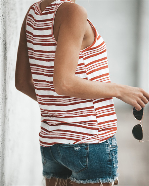 Maieu casual de damă, cu decolteu O, în roșu