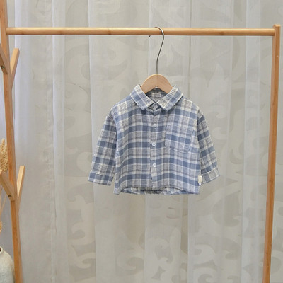 Cămașă pentru copii în carouri pentru băieți în două culori