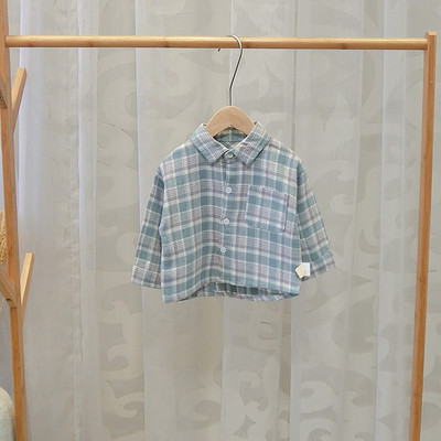 Cămașă pentru copii în carouri pentru băieți în două culori