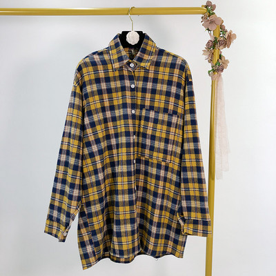 Cămașă în carouri pentru femei - două culori