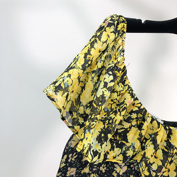 Rochie de dama din sifon cu umerii goi